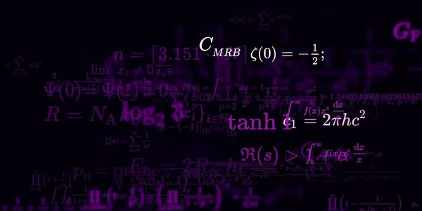 Kontekst Matematyczny Formułami Bezproblemowa Ilustracja Abstrakcyjny Wzór Kolorowymi Symbolami — Zdjęcie stockowe