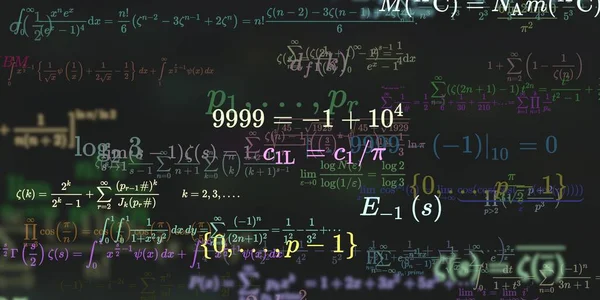 Sfondo Matematico Con Formule Illustrazione Senza Soluzione Continuità Modello Astratto — Foto Stock