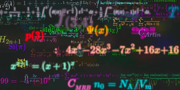 Historia Matemática Con Fórmulas Ilustración Perfecta — Foto de Stock