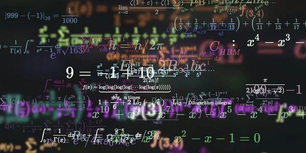 Sfondo Matematico Con Formule Illustrazione Senza Soluzione Continuità Modello Astratto — Foto Stock