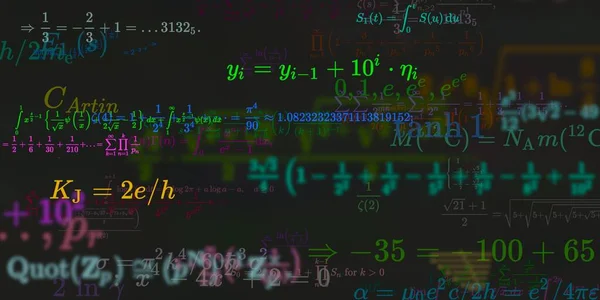 Formação Matemática Com Fórmulas Ilustração Perfeita — Fotografia de Stock