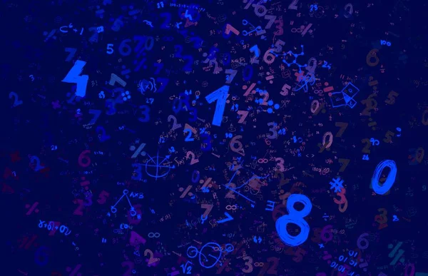 Matematik. 2D çizim. Numaralı soyut arkaplan, boşluğu kopyala 