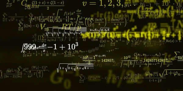 Kontekst Matematyczny Formułami Bezproblemowa Ilustracja Abstrakcyjny Wzór Kolorowymi Symbolami — Zdjęcie stockowe