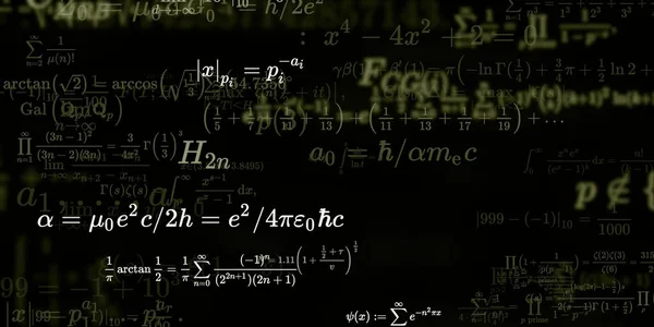 Historia Matemática Con Fórmulas Ilustración Perfecta Modelo Abstracto Con Símbolos —  Fotos de Stock