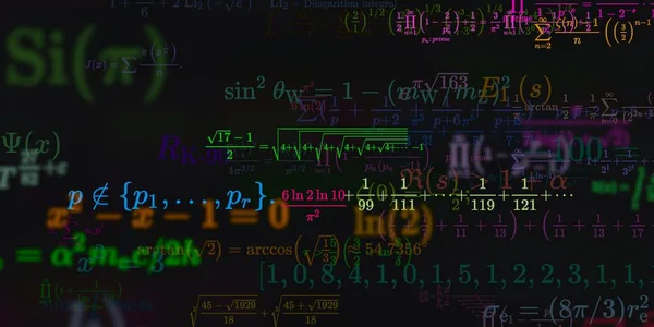 Historia Matemática Con Fórmulas Ilustración Perfecta — Foto de Stock