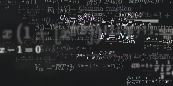 Historia Matemática Con Fórmulas Ilustración Perfecta — Foto de Stock