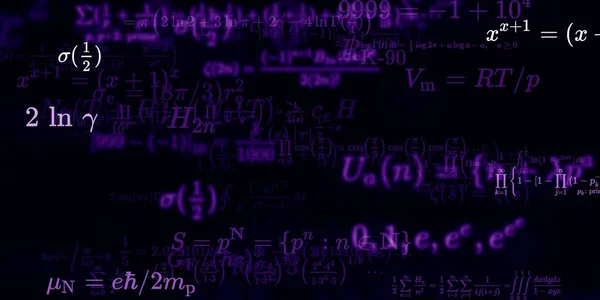 Mathematics Background Formulas Seamless Illustration Abstract Pattern Colorful Symbols — Stock Photo, Image