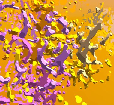 Soyut arka plan sanatı. 3 boyutlu illüstrasyon. Tuvalde fırça darbeleri. Çok renkli arkaplan. Çağdaş sanat. Sanatsal dijital palet.