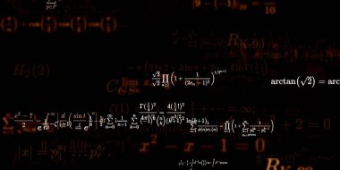 Formüllü matematik arkaplanı, kusursuz illüstrasyon   