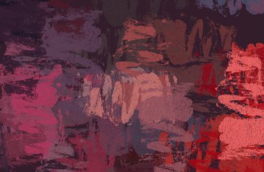 Soyut arka plan sanatı. 2D çizim. Etkileyici yağlı boya resim. Tuvalde fırça darbeleri. Modern sanat. Çok renkli arkaplan. Çağdaş sanat. İfade. Sanatsal dijital palet.