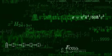 Formüllü matematik arkaplanı, kusursuz illüstrasyon   