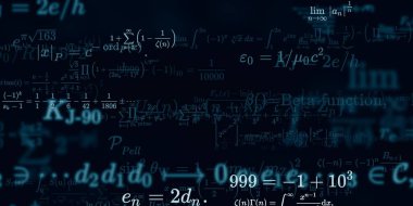 Formüllü matematik arkaplanı, kusursuz illüstrasyon   