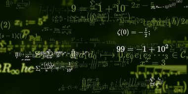 Formüllü matematik arkaplanı, kusursuz illüstrasyon   