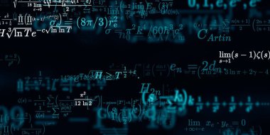 Formüllü matematik arkaplanı, kusursuz illüstrasyon   