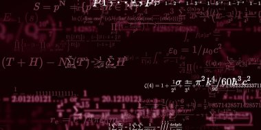 Formüllü matematik arkaplanı, kusursuz illüstrasyon   