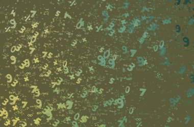 Matematik. 2D çizim. Numaralı soyut arkaplan, boşluğu kopyala 