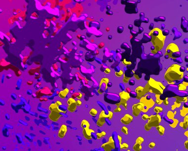 Soyut arka plan sanatı. 3 boyutlu illüstrasyon. Tuvalde fırça darbeleri. Çok renkli arkaplan. Çağdaş sanat. Sanatsal dijital palet.