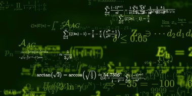 Formüllü matematik arkaplanı, kusursuz illüstrasyon   