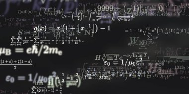 Formüllü matematik arkaplanı, kusursuz illüstrasyon   
