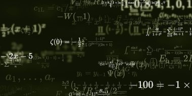 Formüllü matematik arkaplanı, kusursuz illüstrasyon   