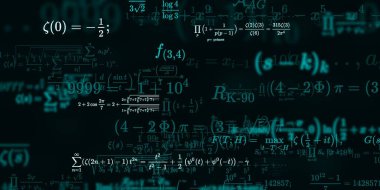 Formüllü matematik arkaplanı, kusursuz illüstrasyon   