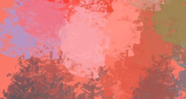 Soyut arka plan sanatı. 2D çizim. Etkileyici yağlı boya resim. Tuvalde fırça darbeleri. Modern sanat. Çok renkli arkaplan. Çağdaş sanat. İfade. Sanatsal dijital palet.