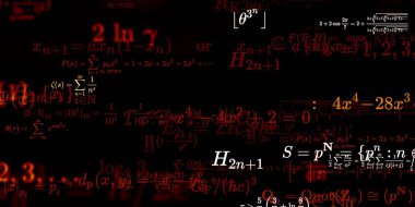 Formüllü matematik arkaplanı, kusursuz illüstrasyon   