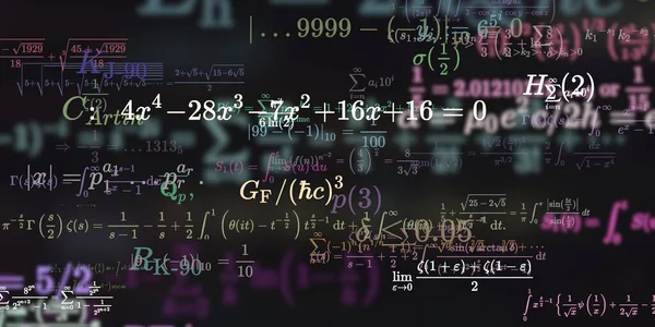 Historia Matemática Con Fórmulas Ilustración Perfecta — Foto de Stock