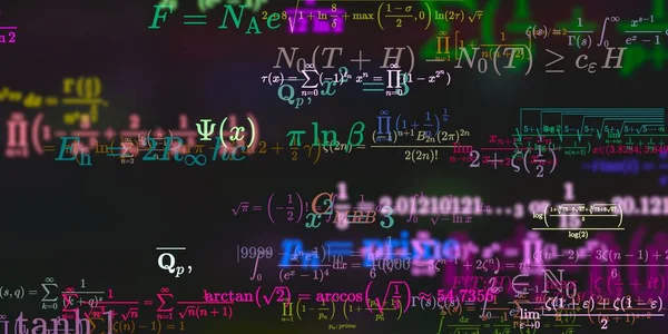 Sfondo Matematico Con Formule Illustrazione Senza Soluzione Continuità Modello Astratto — Foto Stock