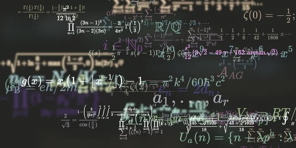 Sfondo Matematico Con Formule Illustrazione Senza Soluzione Continuità — Foto Stock