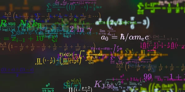 Sfondo Matematico Con Formule Illustrazione Senza Soluzione Continuità — Foto Stock