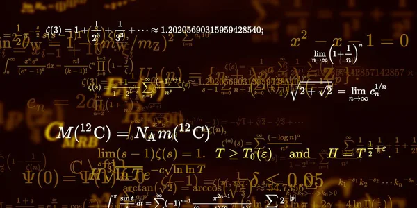 Kontekst Matematyczny Formułami Bezproblemowa Ilustracja Abstrakcyjny Wzór Kolorowymi Symbolami — Zdjęcie stockowe