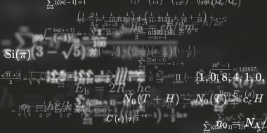 Formüllü matematik arkaplanı, kusursuz illüstrasyon   