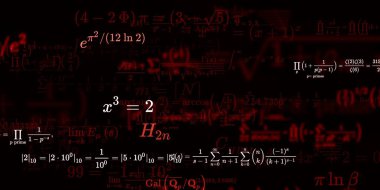 Formüllü matematik arkaplanı, kusursuz illüstrasyon   