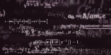 Formüllü matematik arkaplanı, kusursuz illüstrasyon   