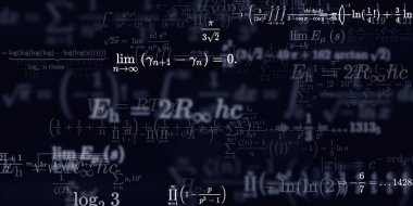 Formüllü matematik arkaplanı, kusursuz illüstrasyon   