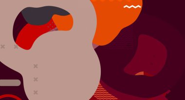 Soyut arka plan sanatı. 3 boyutlu illüstrasyon. Tuvalde fırça darbeleri. Çok renkli arkaplan. Çağdaş sanat. Sanatsal dijital palet.