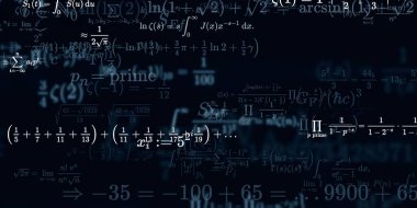 Formüllü matematik arkaplanı, kusursuz illüstrasyon   