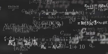 Formüllü matematik arkaplanı, kusursuz illüstrasyon   