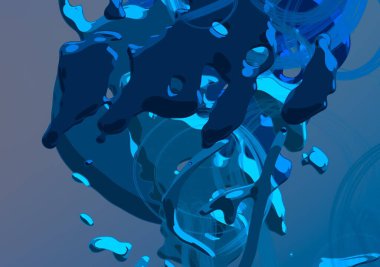 Soyut arka plan sanatı. 3 boyutlu illüstrasyon. Tuvalde fırça darbeleri. Çok renkli arkaplan. Çağdaş sanat. Sanatsal dijital palet.