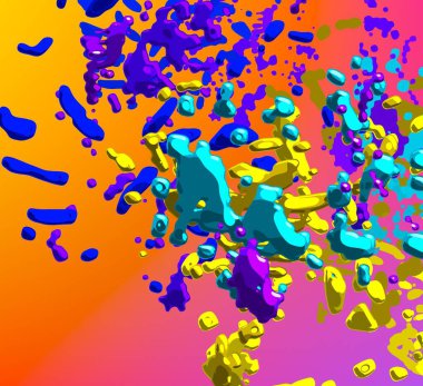 Soyut arka plan sanatı. 2D çizim. Etkileyici yağlı boya resim. Tuvalde fırça darbeleri. Modern sanat. Çok renkli arkaplan. Çağdaş sanat. İfade. Sanatsal dijital palet.