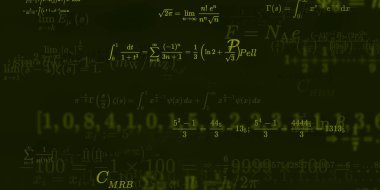 Formüllü matematik arkaplanı, kusursuz illüstrasyon   