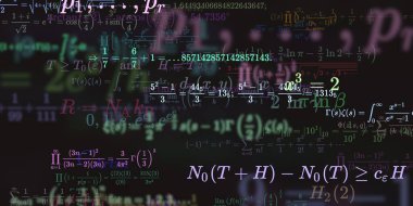 Formüllü matematik arkaplanı, kusursuz illüstrasyon   