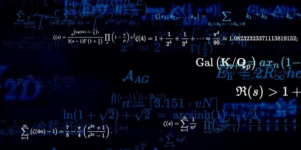 Sfondo Matematico Con Formule Illustrazione Senza Soluzione Continuità Modello Astratto — Foto Stock