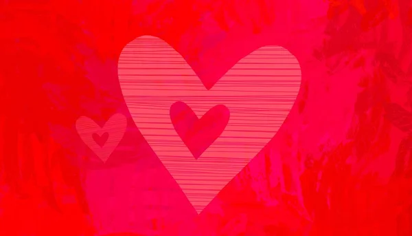 Soyut Sevgililer Günü Arkaplan Sanatı Kalpler Tuvalde Çok Renkli Romantik — Stok fotoğraf