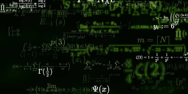 Mathematics background with formulas, seamless illustration   