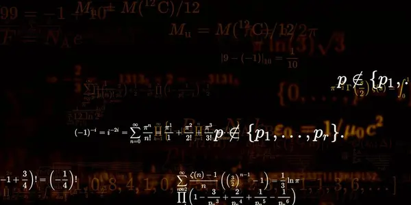 Sfondo Matematico Con Formule Illustrazione Senza Soluzione Continuità Modello Astratto — Foto Stock