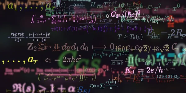 Sfondo Matematico Con Formule Illustrazione Senza Soluzione Continuità Modello Astratto — Foto Stock