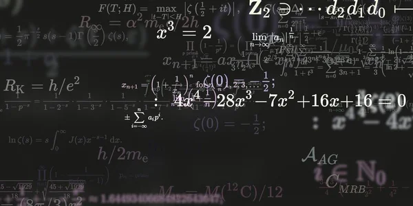 Matematik Bakgrund Med Formler Sömlös Illustration — Stockfoto