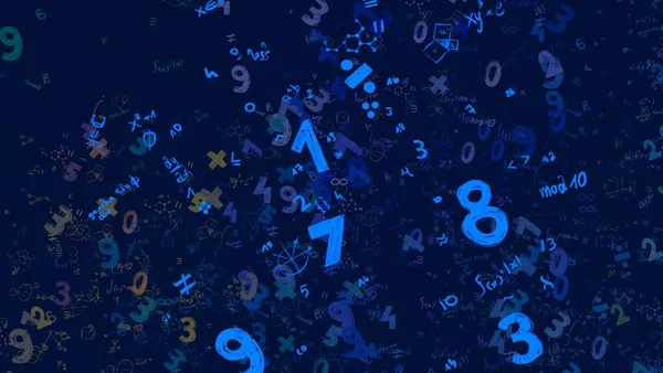 Math Ilustración Abstract Background Numbers Copy Space — Foto de Stock